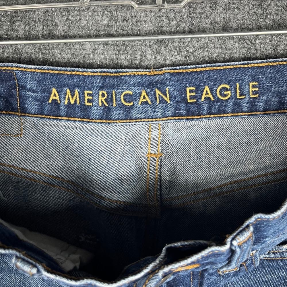 American Eagle Straight Leg Jeans Mens 29x30 Blue Medium Wash Denim Mid Rise - Picture 8 of 10